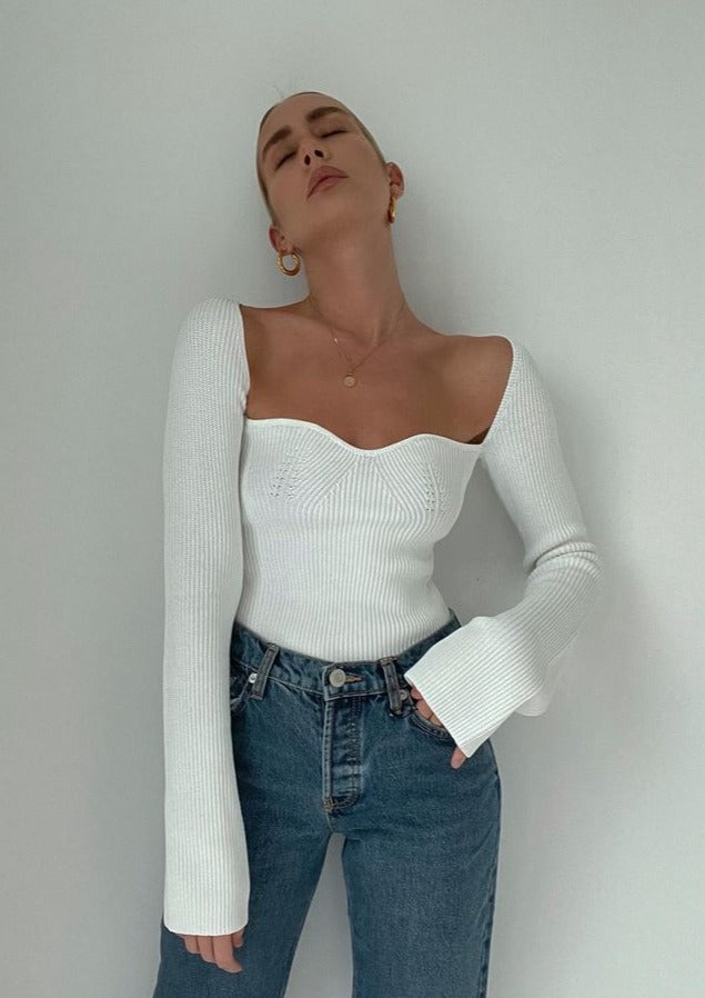 Lyreli™ - Square Neck Bodycon Top